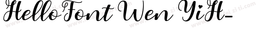 HelloFont Wen YiH字体转换